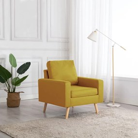 vidaXL Fotoliu, galben, material textil