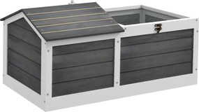 PawHut Casa Tarc pentru Animal Mic cu 2 Spații, 86 x 54 x 43 cm, Lemn de Brad | Aosom Romania