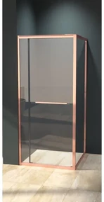 Firenze Cabină de duș Rose Gold 6mm 80cm