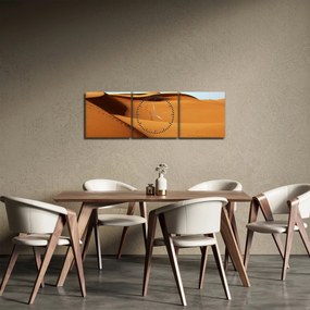 Tablou - Pași în deșert (cu ceas) (90x30 cm)