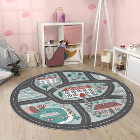 Covor de joacă pentru copii lavabil ø150 cm Happy Neighbourhood – Mila Home