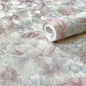 TAPET VINIL 3-1201, 10.05X1.06 M, LAVABIL, REZISTENT LA RAZELE UV, TRATAT ANTIBACTERIAN, ROZ/LILA