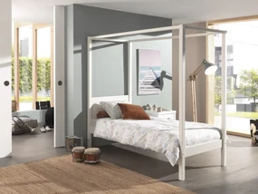 PINO PAT CU BALDACHIN 90 X 200 CM ALB