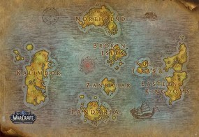 Poster World Of Warcraft - Map, (91.5 x 61 cm)
