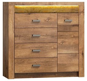 Comodă Nadenas N17 (Arin deschis) (cu iluminat LED). Promo -17%. 1103653