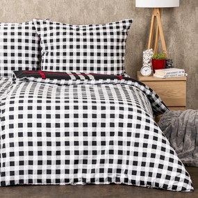Lenjerie de pat din finet 4Home Cub negru, 140 x 200 cm, 70 x 90 cm