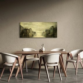 Tablou - Oraș colorat, abstracție (120x50 cm)