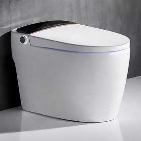 Set vas WC pe pardoseala Relax Regal finisaj alb lucios cu functie bideu electric si capac softclose