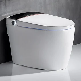 Set vas WC pe pardoseala Relax Regal finisaj alb lucios cu functie bideu electric si capac softclose