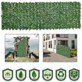 Outsunny Gard Artificial Iederă PE Anti-UV pentru Intimitate și Decor Verde Închis 300x100cm | Aosom Romania