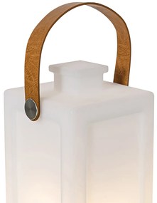 Set de 2 lămpi de masă albe cu efect de flacără reîncărcabile IP44 - Stard