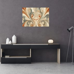 Tablou - Vârtejuri în culori pământii (70x50 cm)