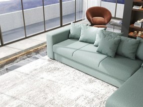 Colțar extensibil dumonde cu ladă de depozitare si sezut confortabil din spuma high-density, Gloria Enjoy Mint II 320x183 cm