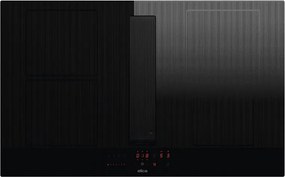 Plita vitroceramica incorporabila cu sistem de aspirare Elica Nikola Tesla Velvet BL/A/83, 7,2 kW, Capacitate de aspirare 620 m³/h, Autocapture, Comfort Silence, Bridge Zone, Stop&Go, Negru