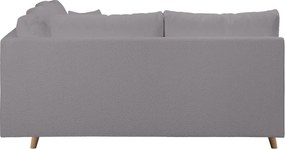 Colțar gri închis cu tapițerie din stofă bouclé (cu colț pe partea stângă ) Ariella – Ropez