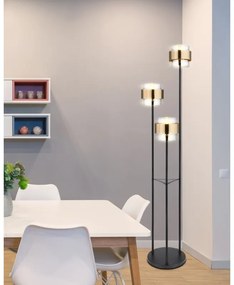 Lampadar, lampa de podea design modern MILLEY negru, auriu