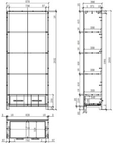 Set Mobilier Cameră Copii ERIK: Birou și Bibliotecă, Alb – Vipack