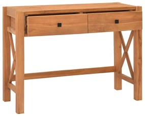 325264 vidaXL Birou cu 2 sertare, 100x40x75 cm, lemn de tec