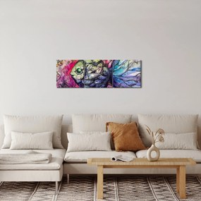Tablou - Peștișorul colorat (cu ceas) (90x30 cm)