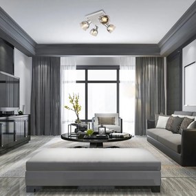 Plafoniera cu 4 spoturi directionabila design modern Tarien