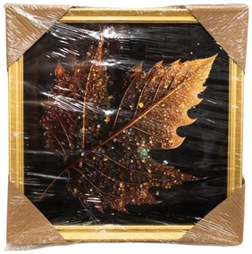 Tablou frunză în culorile toamnei, 30.5x30.5 cm