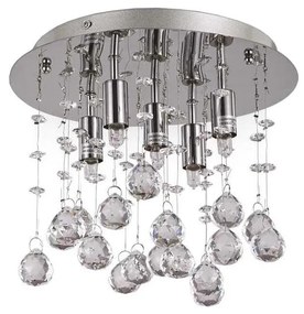 Plafonieră LED de cristal Ideal Lux MOONLIGHT 5xG9/3W/230V d. 26 cm crom lucios