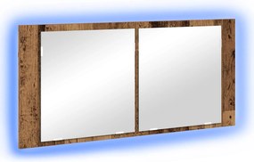 vidaXL Cameră de Oglindă LED Lemn vechi 100 x 12 x 45 cm Lemn compozit