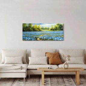 Tablou - Drum de câmp, pictură în ulei (120x50 cm)