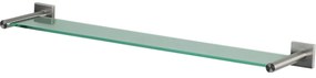 Etajeră de perete din sticlă Spirella Nyo 60 cm,oțel inoxidabil periat, 60 cm