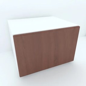 Armonia Comoda alba cu o usa cu sistem &quot;PUSH TO OPEN&quot; front MDF Cedru