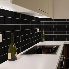Autocolante pentru gresie 30 buc. 20x10 cm Subway Tiles Black – Ambiance