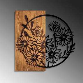 Accesoriu decorativ de perete din lemn Flowers 1