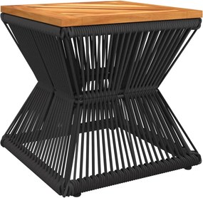 vidaXL Măsuță cafea bază din sârmă negru 38x38x38 cm lemn masiv acacia