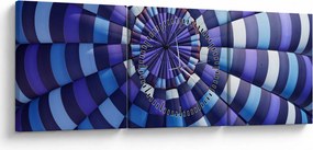 Tablou cu structura balonului zburător (cu ceas) (90x30 cm)