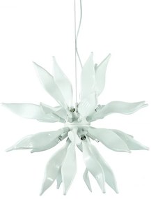 Lustra suspendata design modern LEAVES SP8 BIANCO 111957