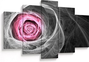 Tablou - Trandafir abstract, fucsia (150x105 cm)