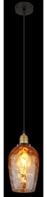 Pendul design decorativ SALVY D-15cm negru/chihlimbar