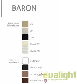 Veioza eleganta cu baza din lemn BARON KB TL1 SMALL cires