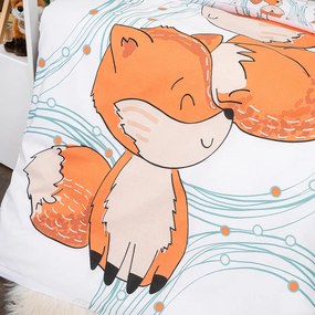 Lenjerie de pat pentru pătuț din bumbac 4Home Foxes, 100 x 135 cm, 40 x 60 cm