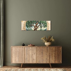 Tablou – Arborele vieții împletit (cu ceas) (90x30 cm)