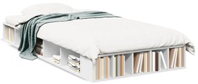 3280510 vidaXL Cadru de pat, alb, 100x200 cm, lemn prelucrat