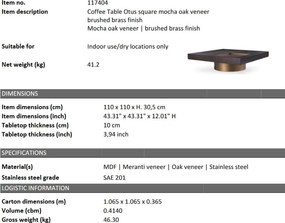 Masuta de cafea design LUX Otus square