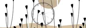Tablou - Pajiște grafică N⁰2 (cu ceas) (90x30 cm)
