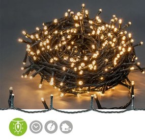 Nedis CLLS720 - LED șir exterior Crăciun 720 LED/7 funcții 57m IP44 alb cald
