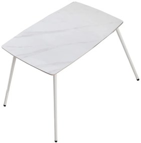 Renton 4+1 dining set alb-negru