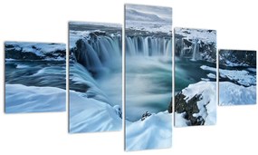 Tablou - Cascadele zeilor, Islanda (125x70 cm), în 40 de alte dimensiuni noi