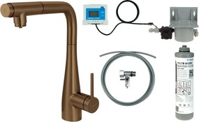 Eridan Baterie pentru bucătărie, cu kit de filtrare a apei, cu pipă extractibilă BREFC75M