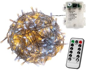 VOLTRONIC Lanț de Crăciun 10 m, 100 LED, alb cald și rece