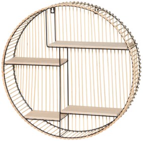 Raft de perete din ratan, Ø 50 cm