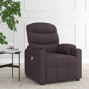 3143508 vidaXL Fotoliu de masaj electric, maro închis, material textil
